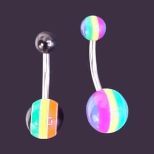 Rainbow Belly Button Rings